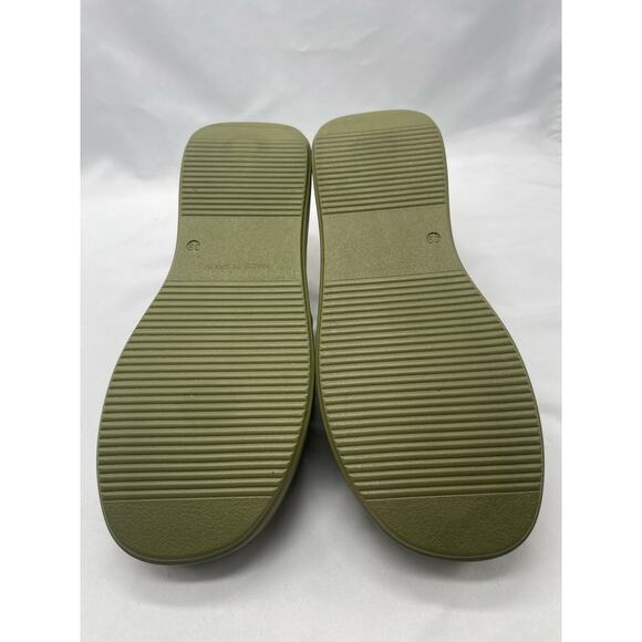 Anthropologie Platform Slide Sandals in Green Size 39/8.5 - Picture 10 of 12